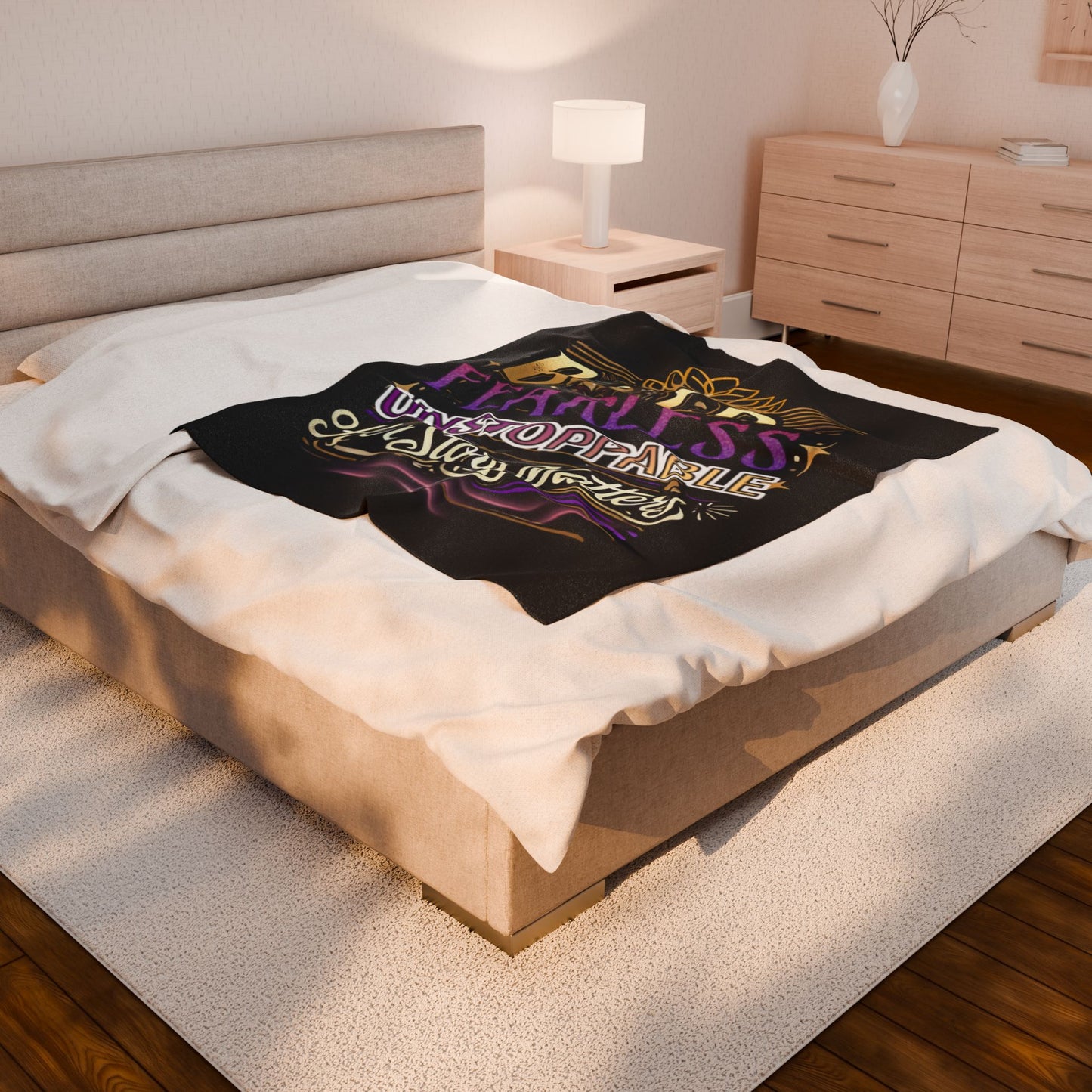 Bold & Fearless Plush Blanket – Unstoppable Her Story Matters