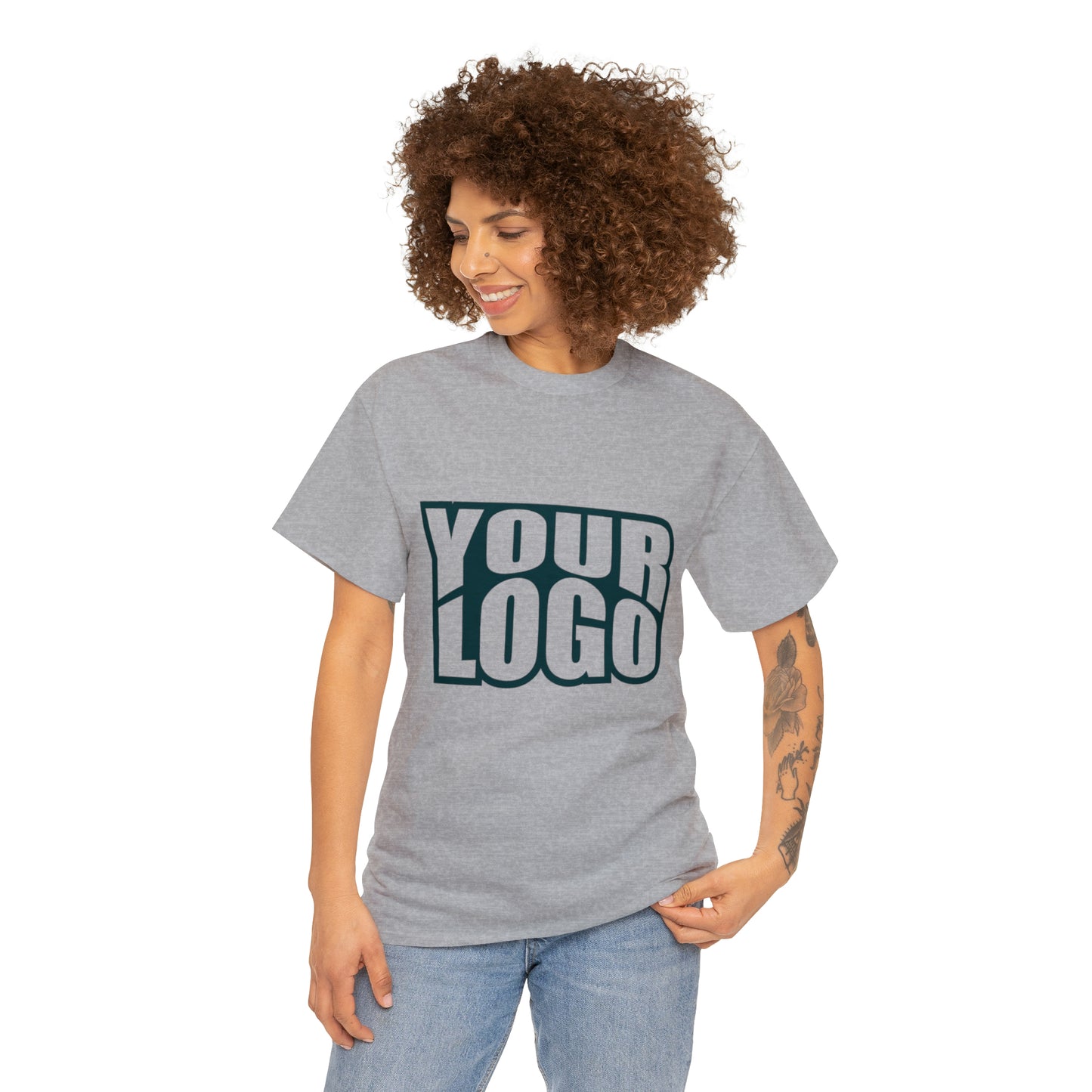 Personalize Company Logo Heavy Cotton Tee