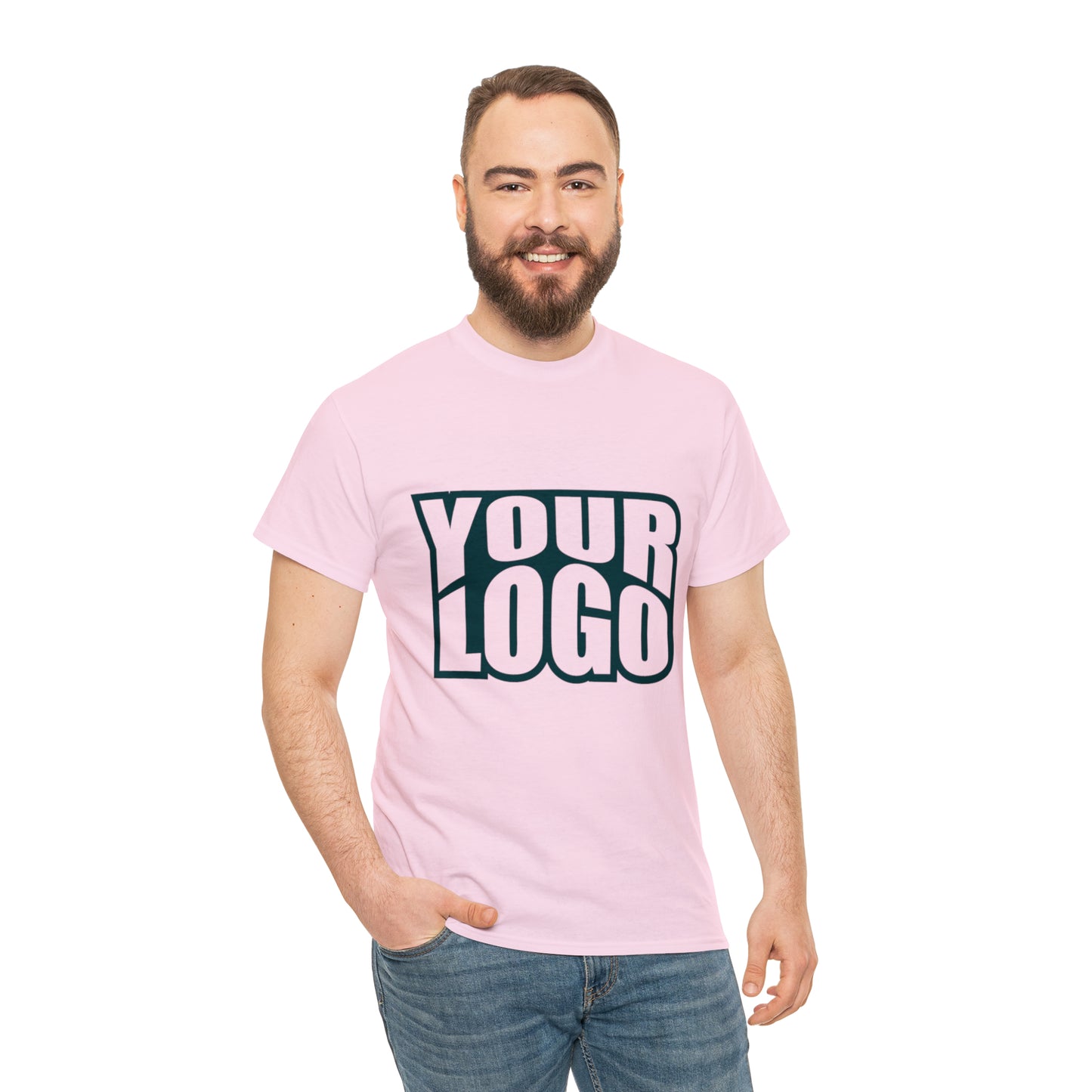 Personalize Company Logo Heavy Cotton Tee