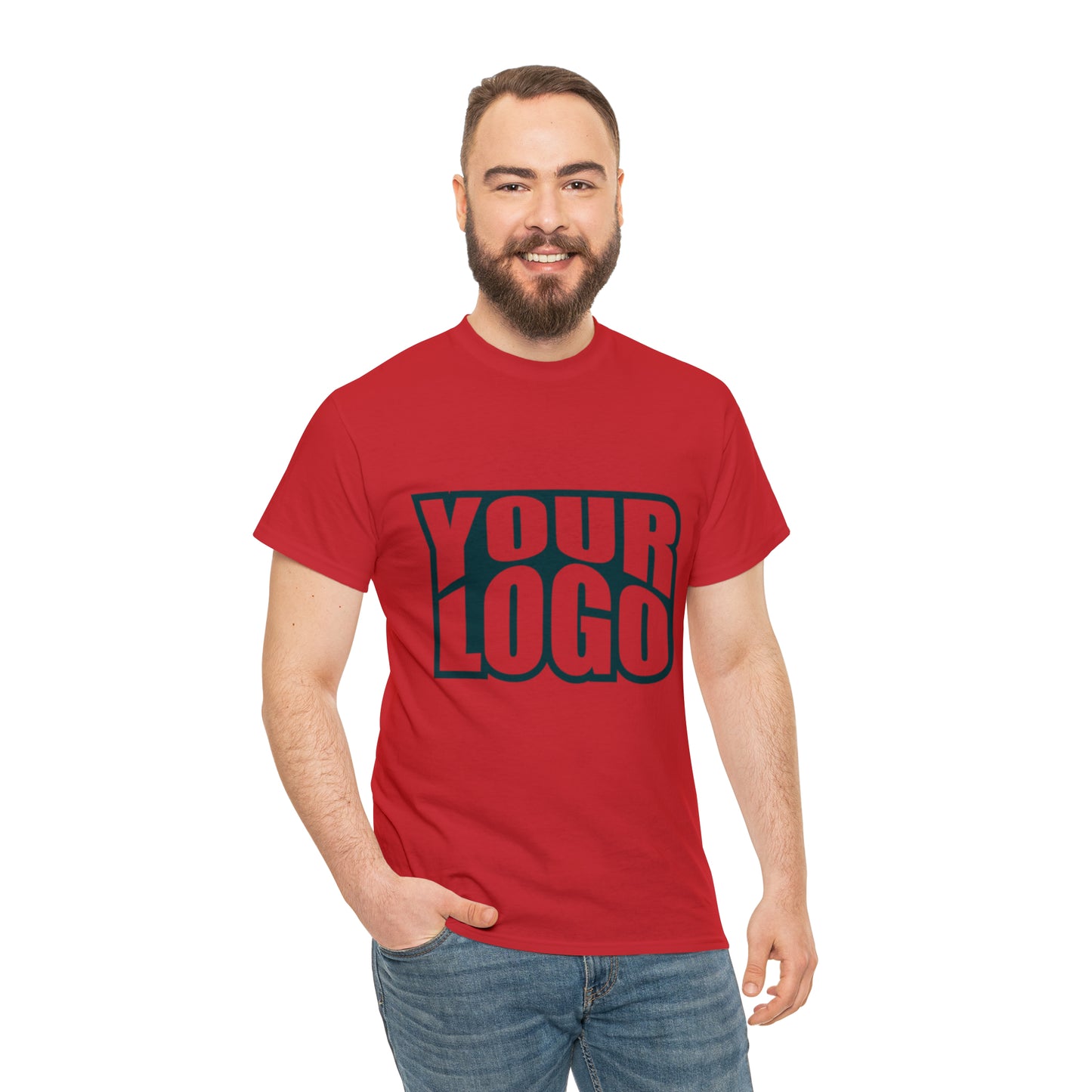 Personalize Company Logo Heavy Cotton Tee