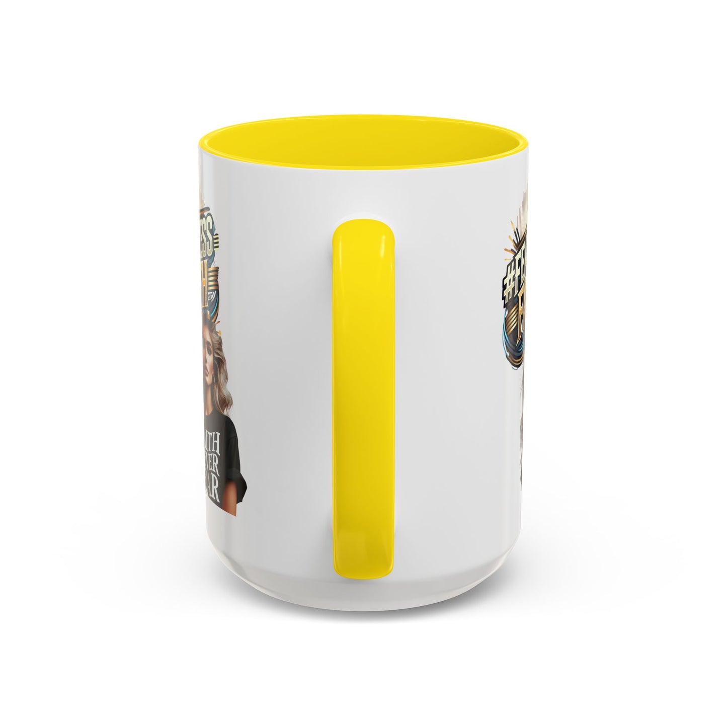 Fearless Faith Accent Coffee Mug - 11oz & 15oz - Inspirational Gift for Coffee Lovers