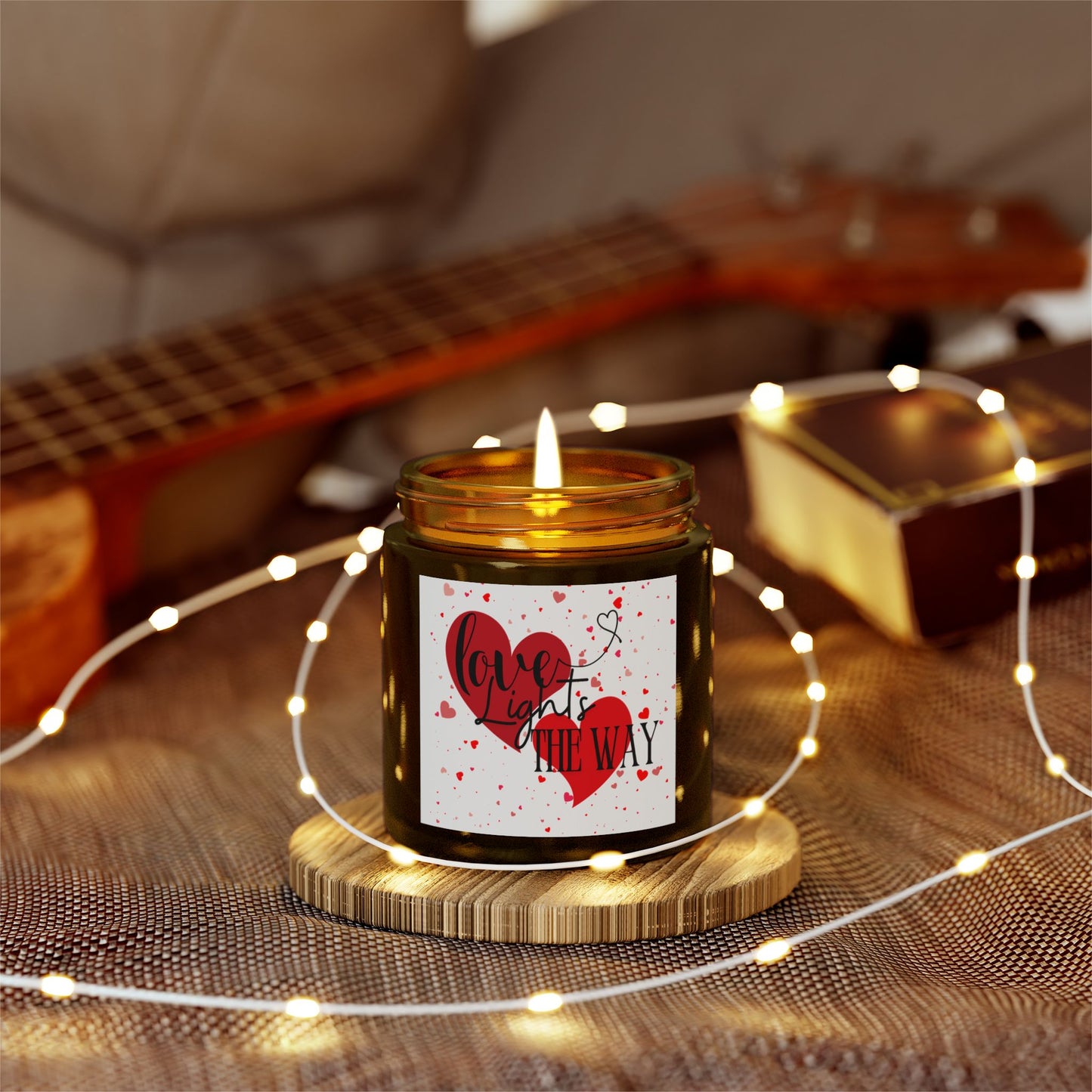 "Romantic Scented Candle - 'Love Lights the Way' for Valentine’s Day Gifts"