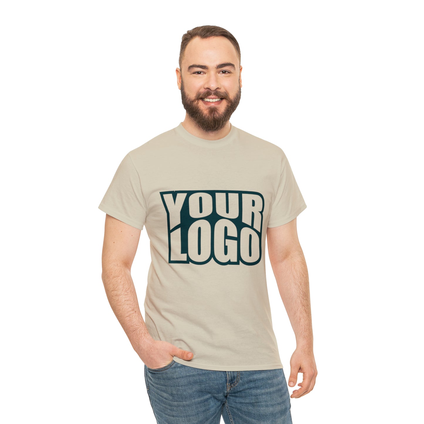 Personalize Company Logo Heavy Cotton Tee