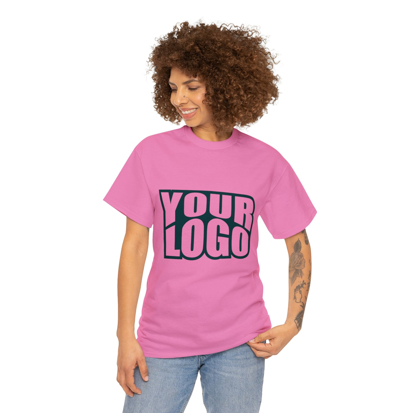 Personalize Company Logo Heavy Cotton Tee