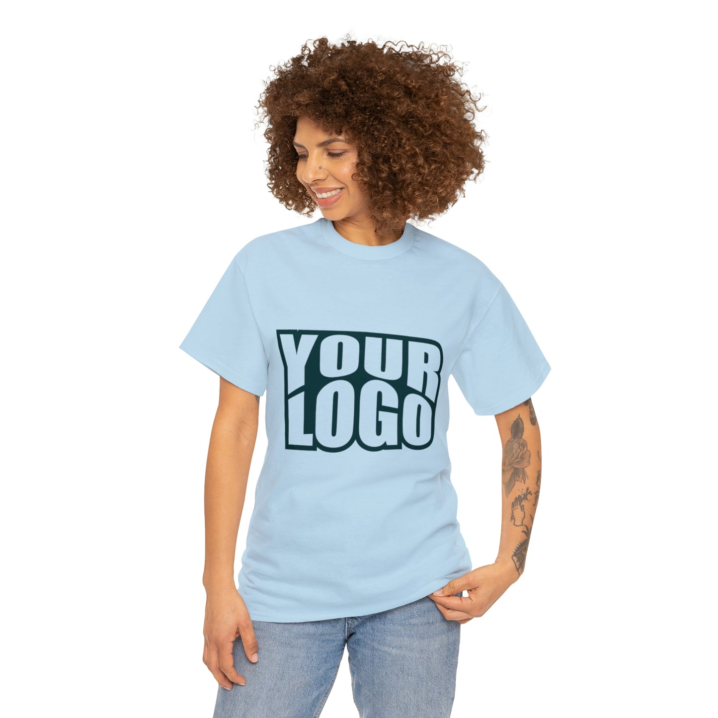 Personalize Company Logo Heavy Cotton Tee