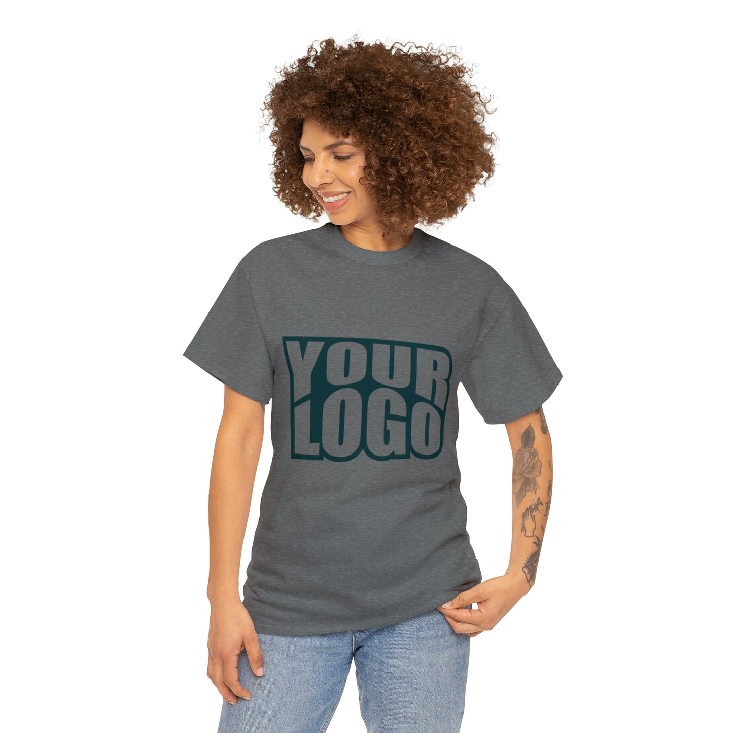 Personalize Company Logo Heavy Cotton Tee