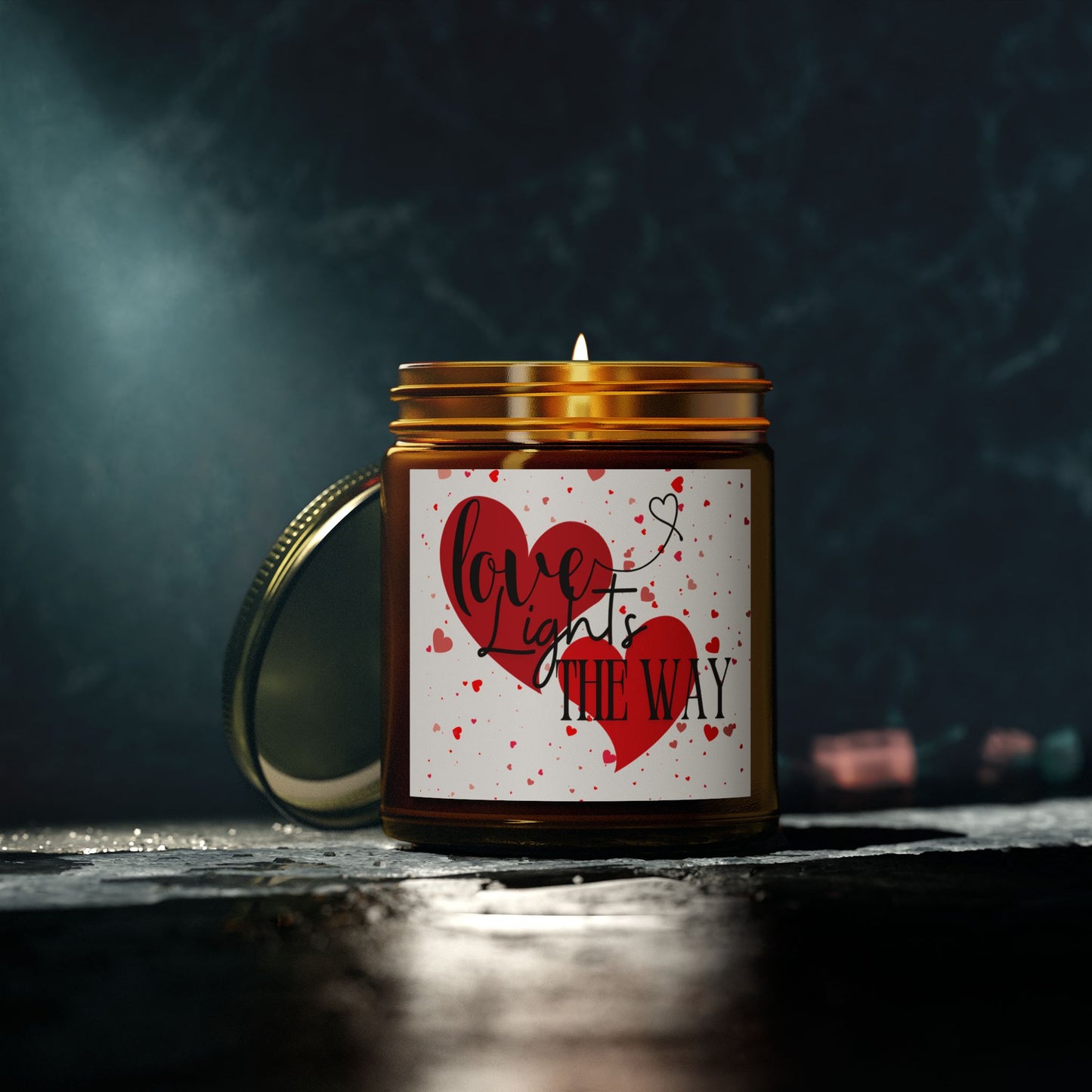 "Romantic Scented Candle - 'Love Lights the Way' for Valentine’s Day Gifts"