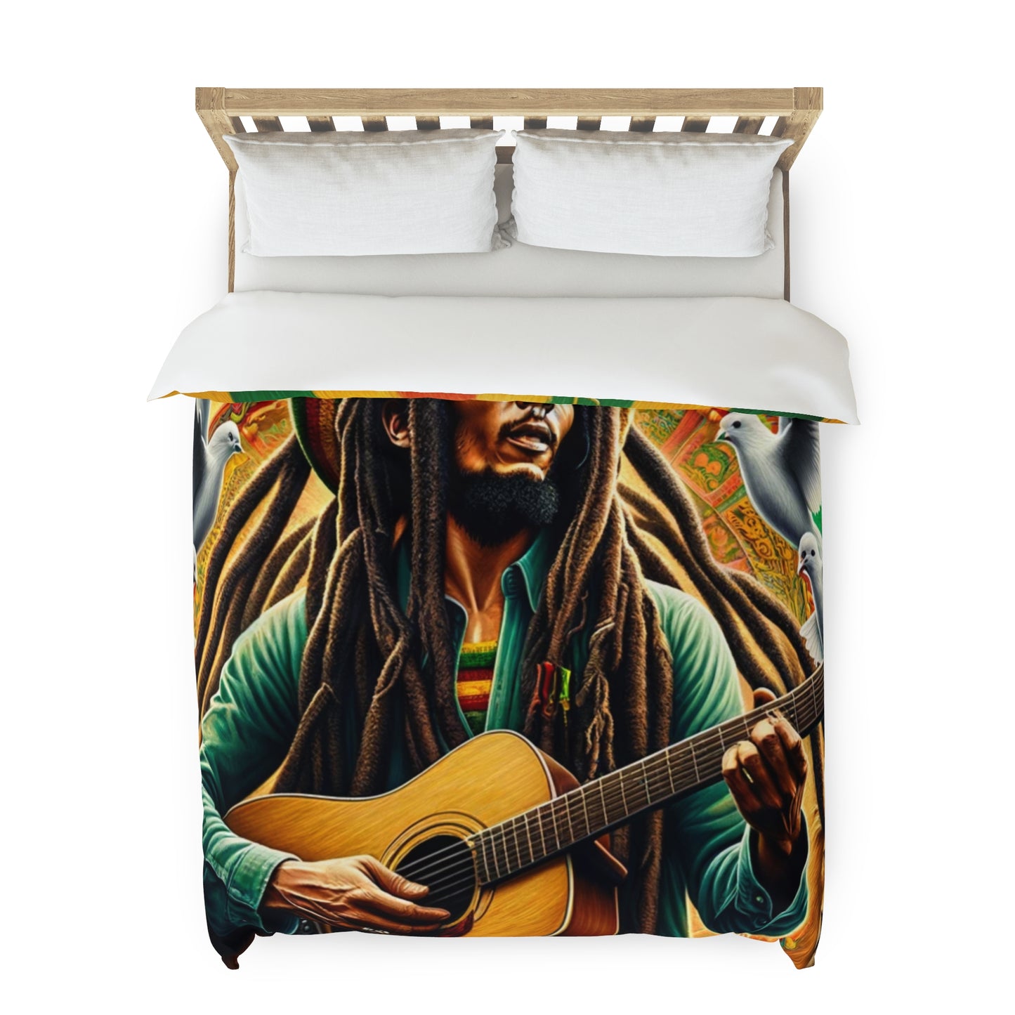 Reggae Icon Duvet Cover: Vibrant Bob Marley-Inspired Bedding