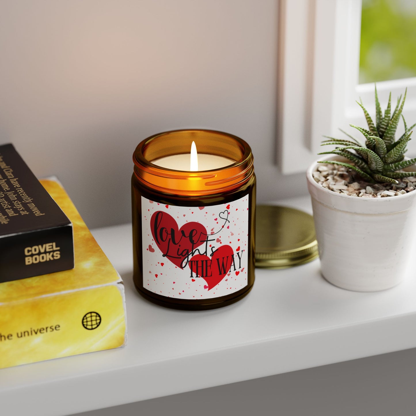 "Romantic Scented Candle - 'Love Lights the Way' for Valentine’s Day Gifts"