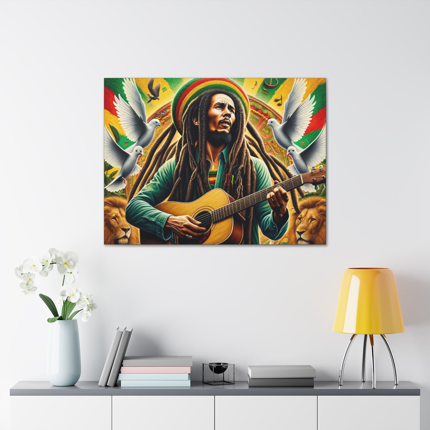 Reggae Legend Canvas Art: Bob Marley Tribute by KMarie