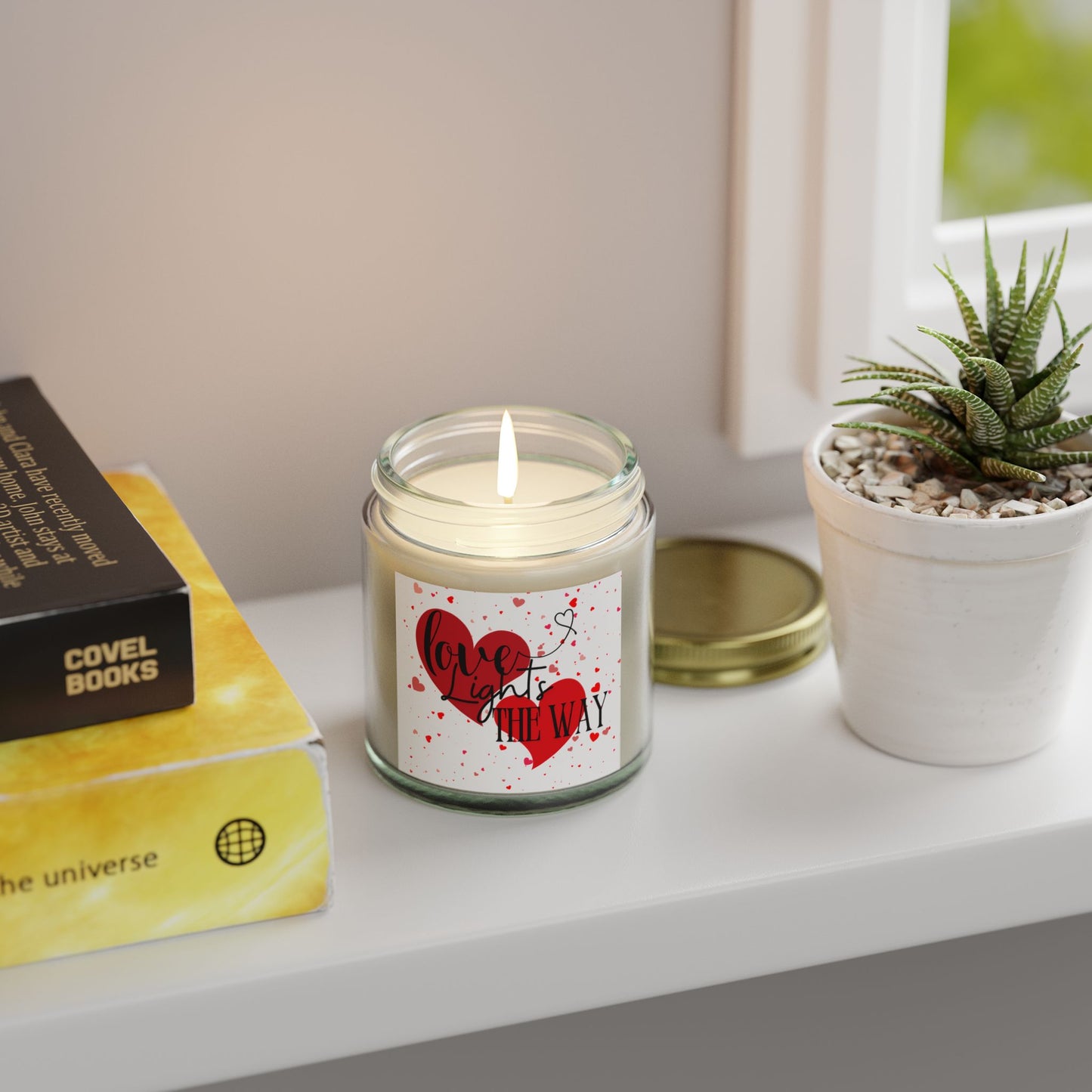 "Romantic Scented Candle - 'Love Lights the Way' for Valentine’s Day Gifts"