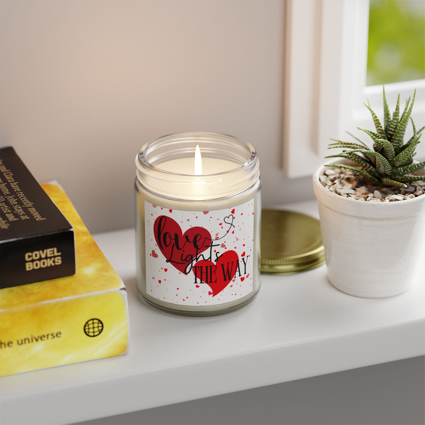 "Romantic Scented Candle - 'Love Lights the Way' for Valentine’s Day Gifts"