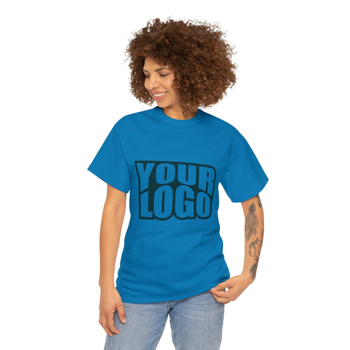 Personalize Company Logo Heavy Cotton Tee
