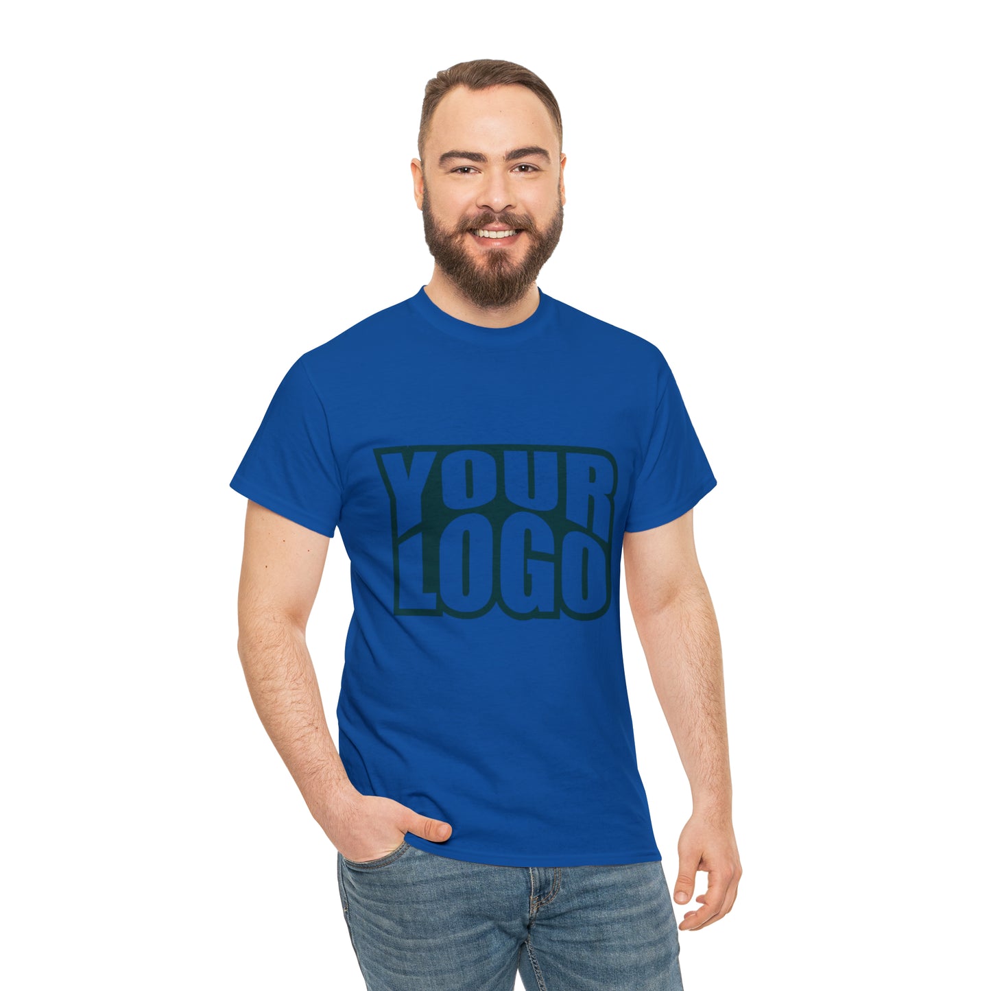 Personalize Company Logo Heavy Cotton Tee