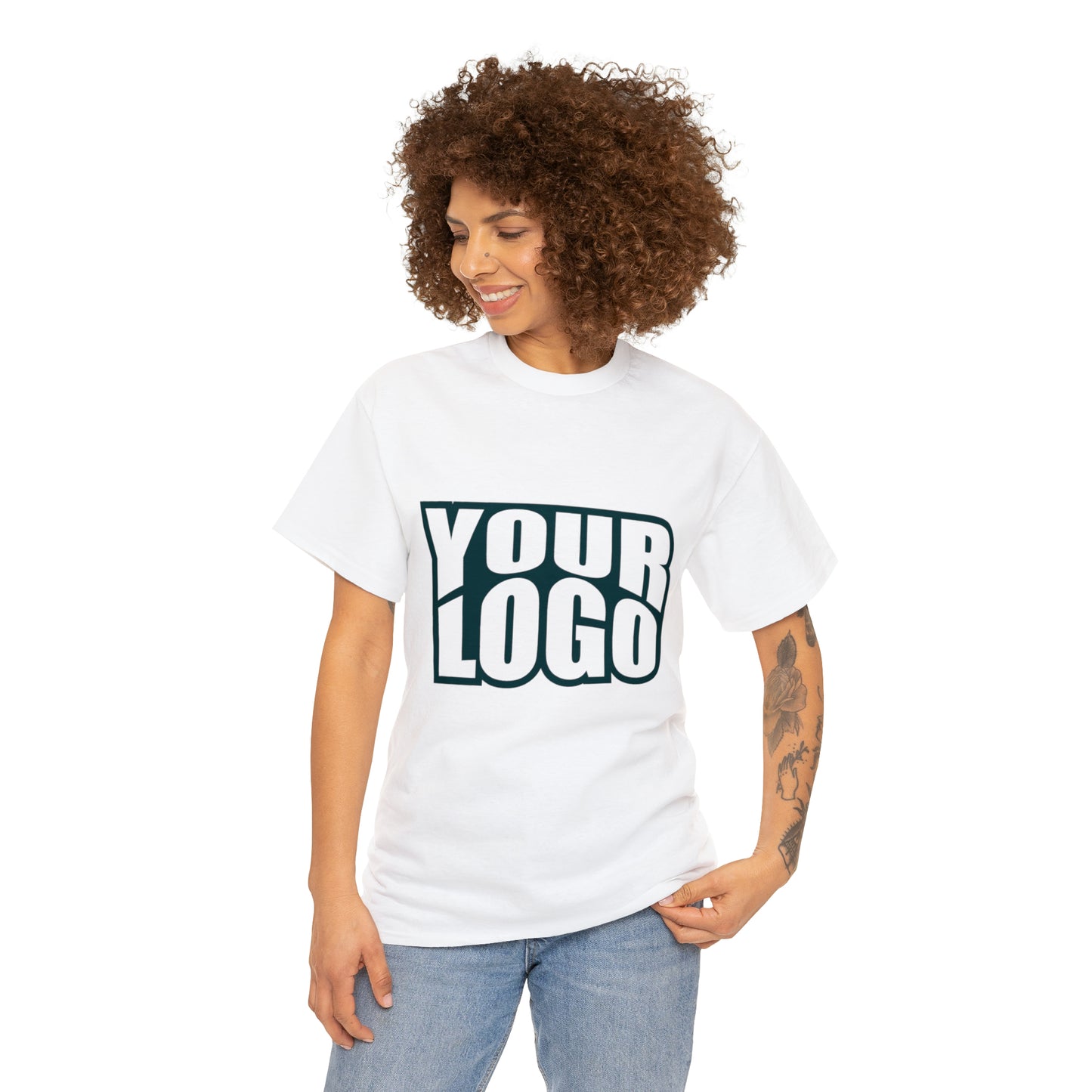 Personalize Company Logo Heavy Cotton Tee