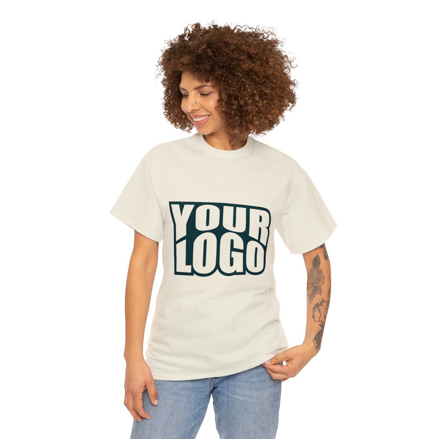 Personalize Company Logo Heavy Cotton Tee