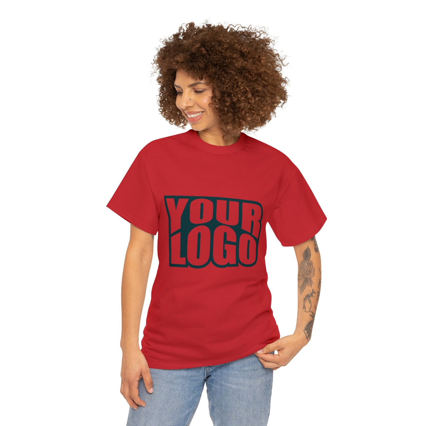 Personalize Company Logo Heavy Cotton Tee