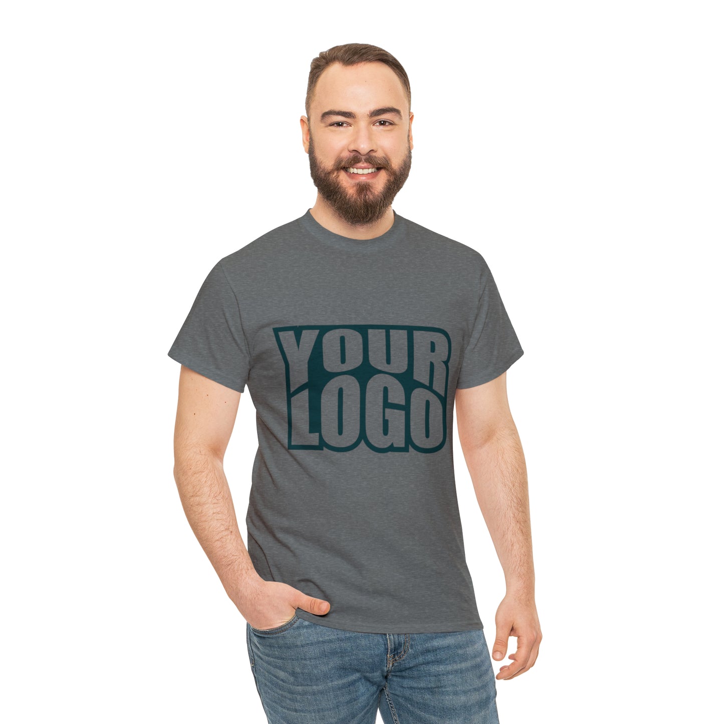 Personalize Company Logo Heavy Cotton Tee