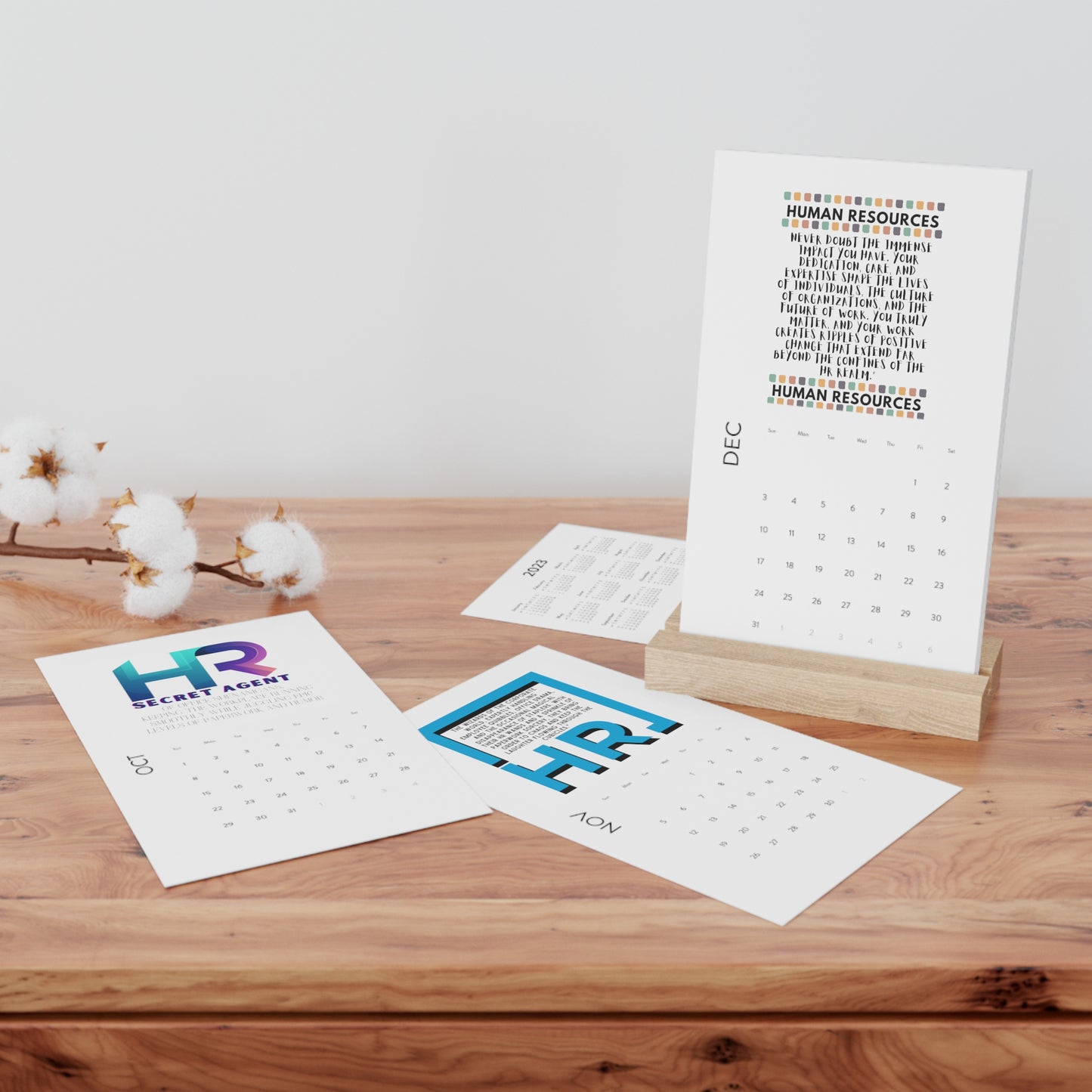 Human Resources: Vertical Desk Calendar (2023)