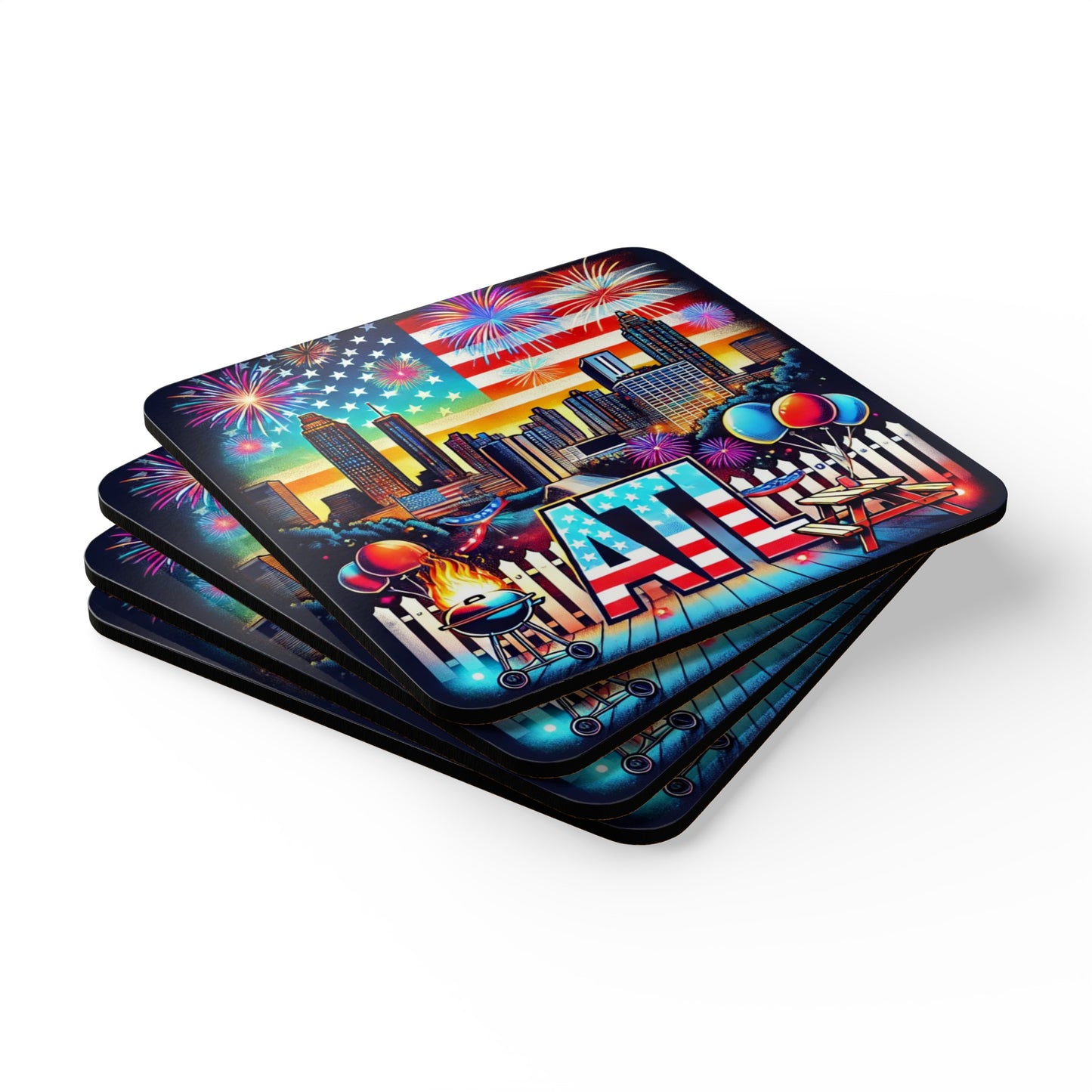 ATL Corkwood Coaster Set