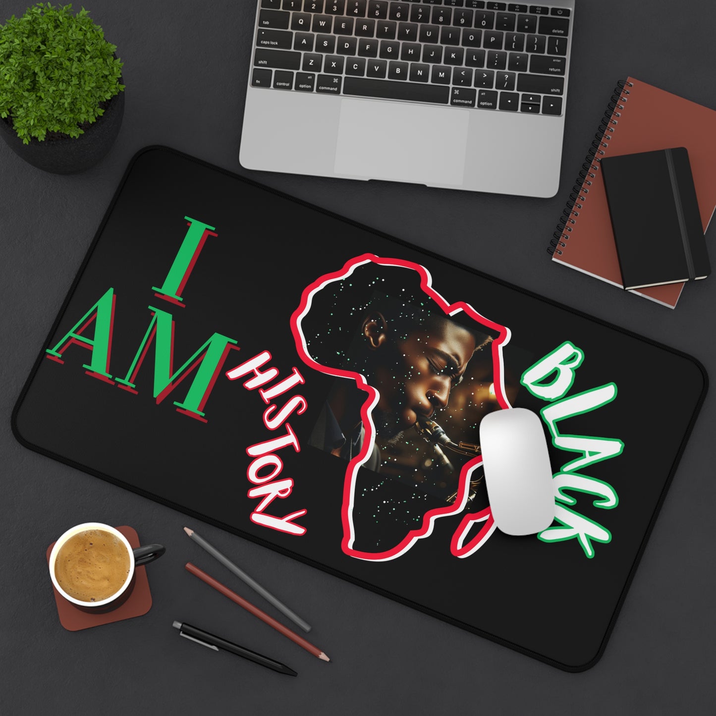 I Am Black History Desk Mat: Empowering Workstation Accessory