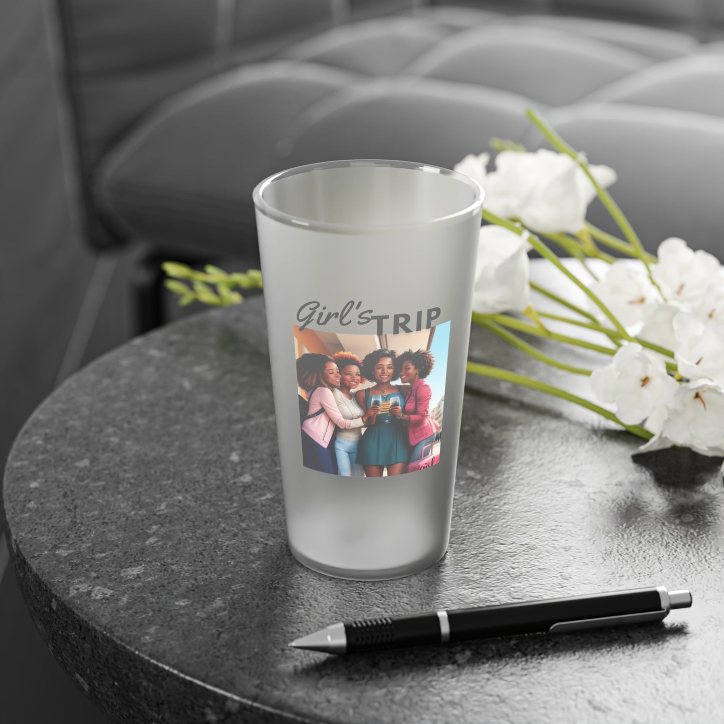 Frosted Pint Glass, 16oz