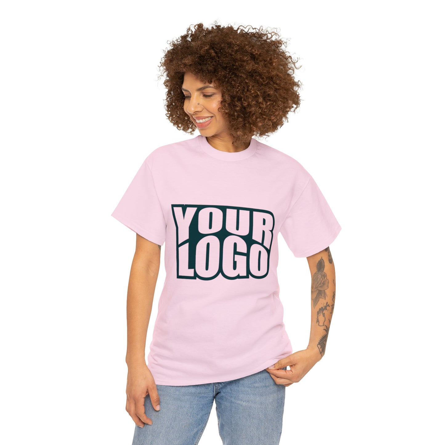 Personalize Company Logo Heavy Cotton Tee