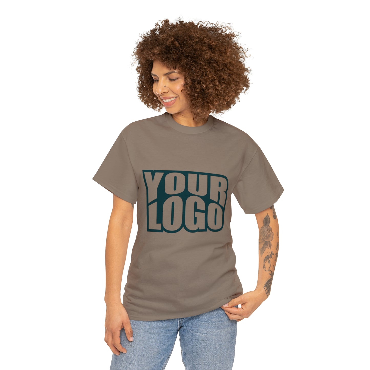 Personalize Company Logo Heavy Cotton Tee
