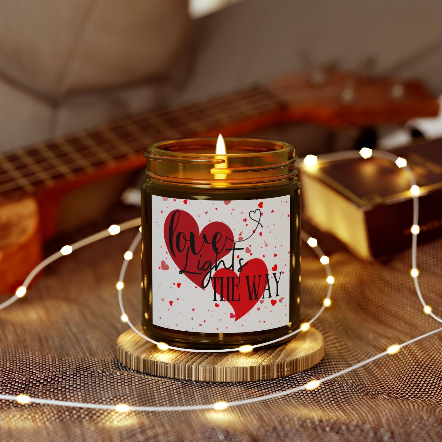"Romantic Scented Candle - 'Love Lights the Way' for Valentine’s Day Gifts"