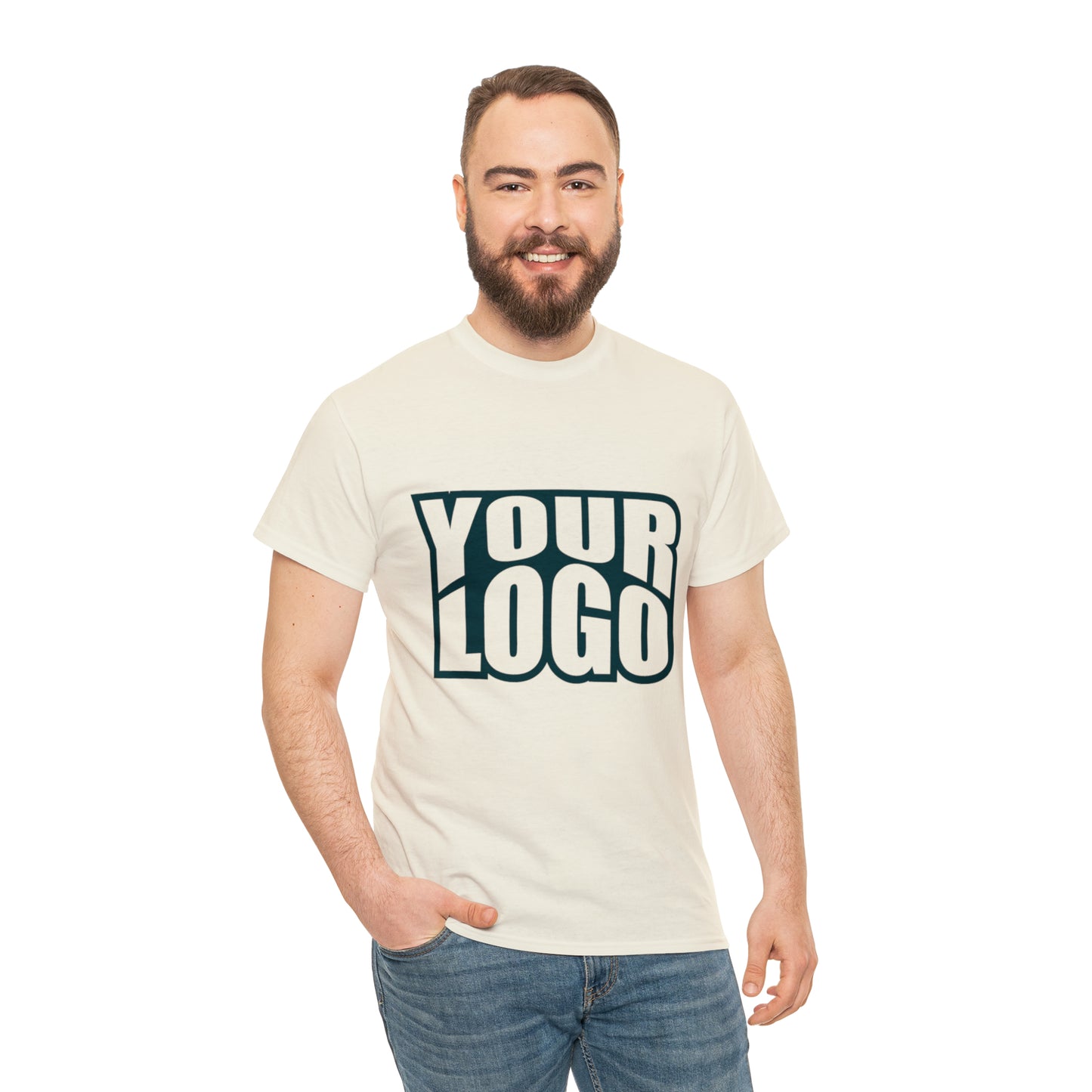 Personalize Company Logo Heavy Cotton Tee