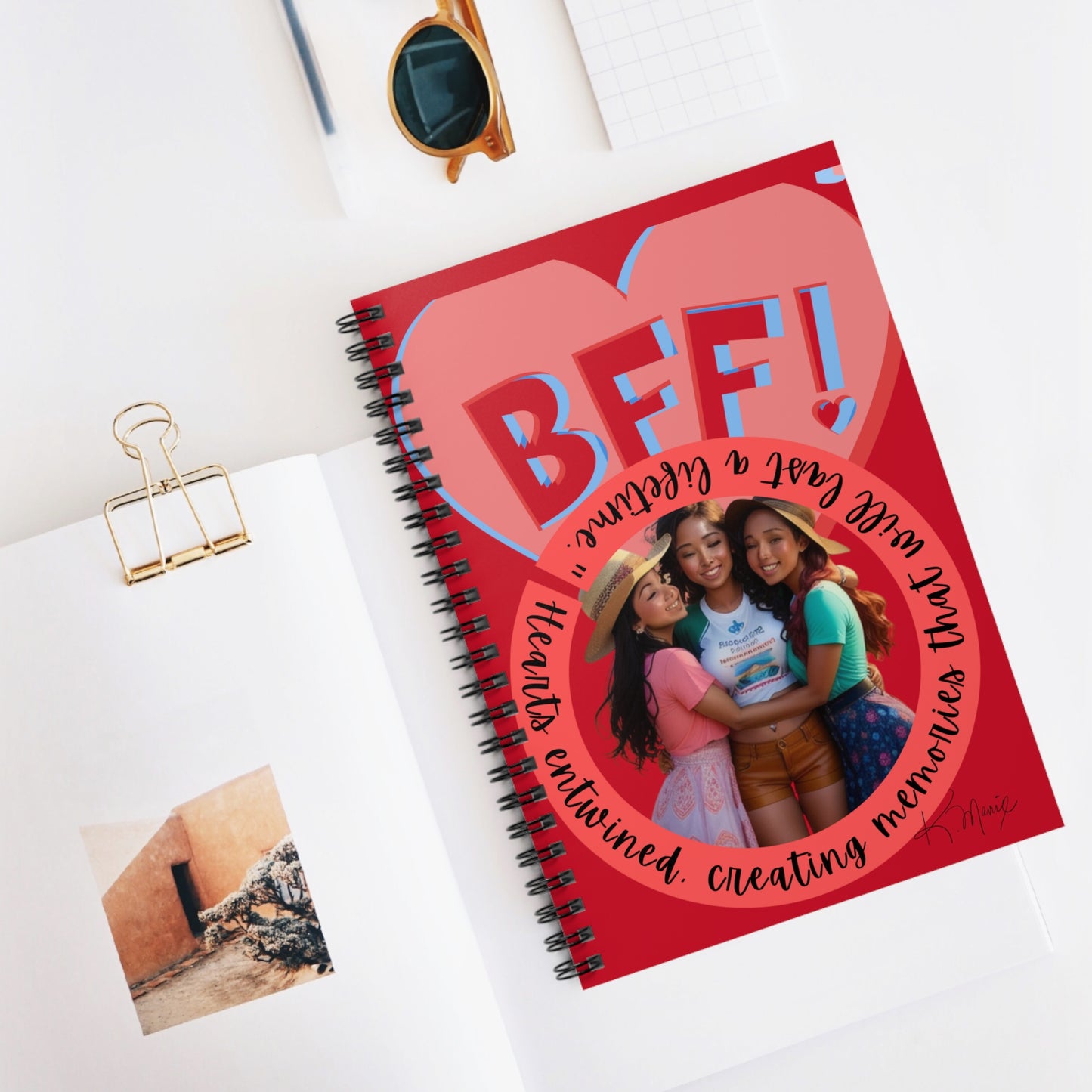 "BFF" Spiral Notebook - Ruled Line