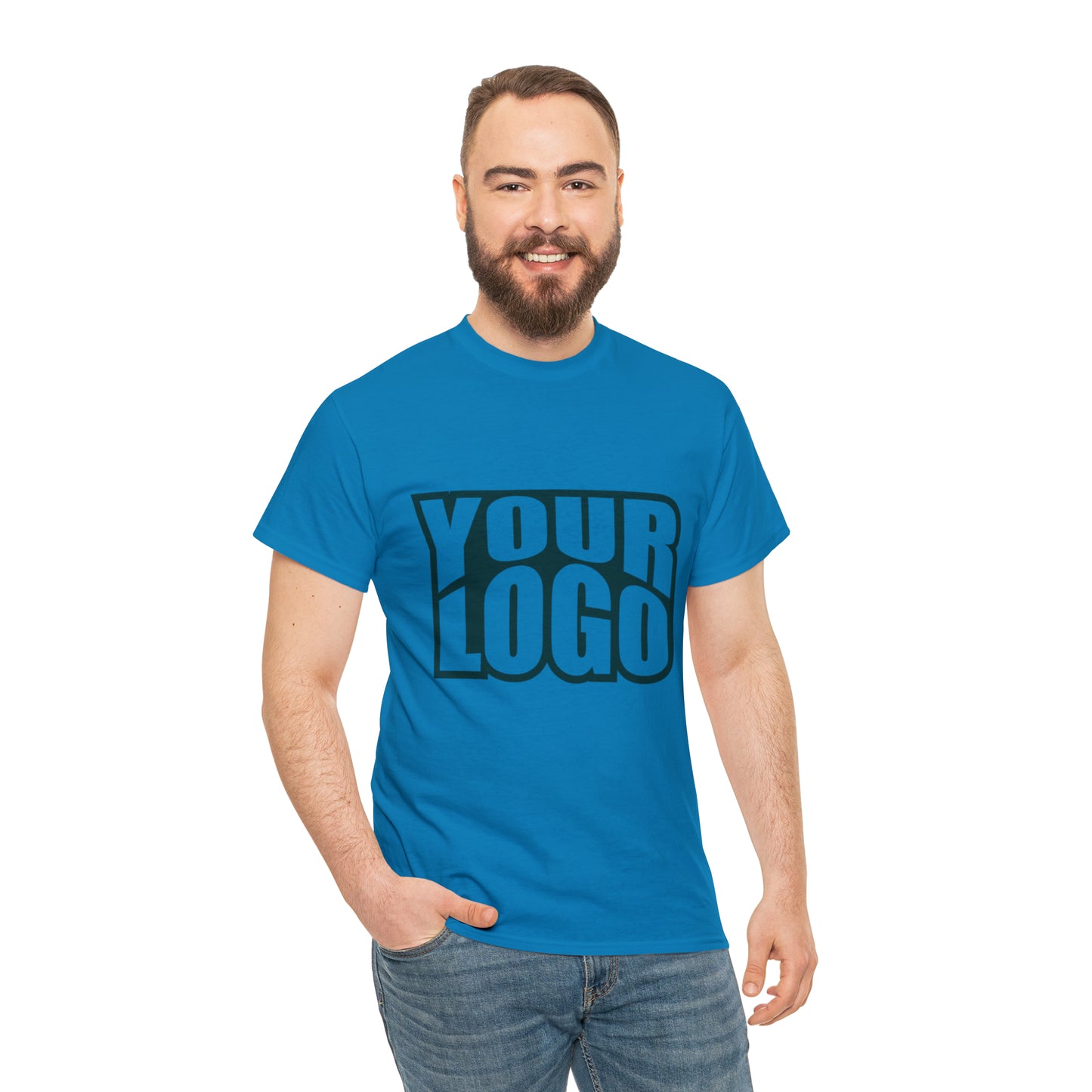 Personalize Company Logo Heavy Cotton Tee