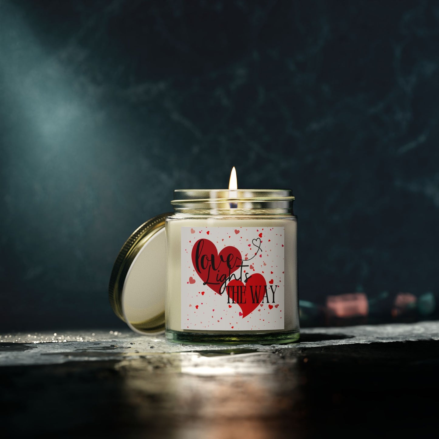 "Romantic Scented Candle - 'Love Lights the Way' for Valentine’s Day Gifts"
