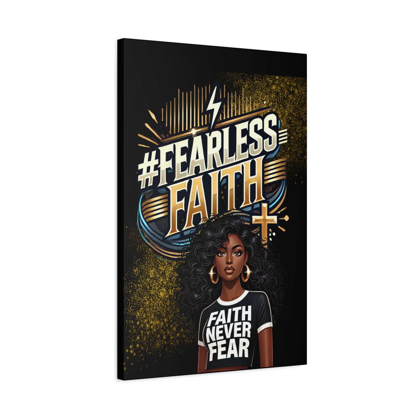 Fearless Faith Canvas Wall Art – Inspirational & Empowering Decor for Any Space