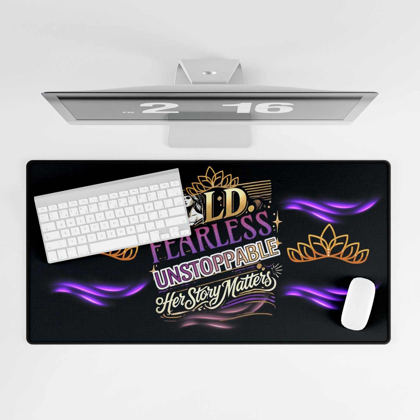 Inspirational Desk Mat - Bold, Fearless, Unstoppable - Empower Your Workspace