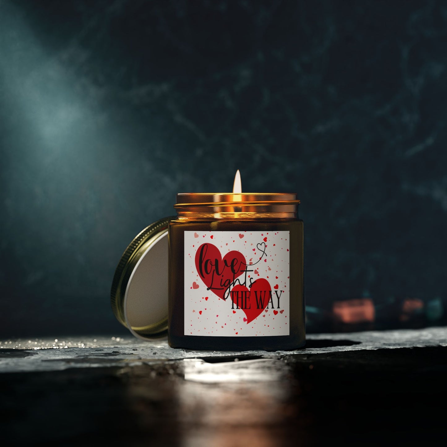 "Romantic Scented Candle - 'Love Lights the Way' for Valentine’s Day Gifts"