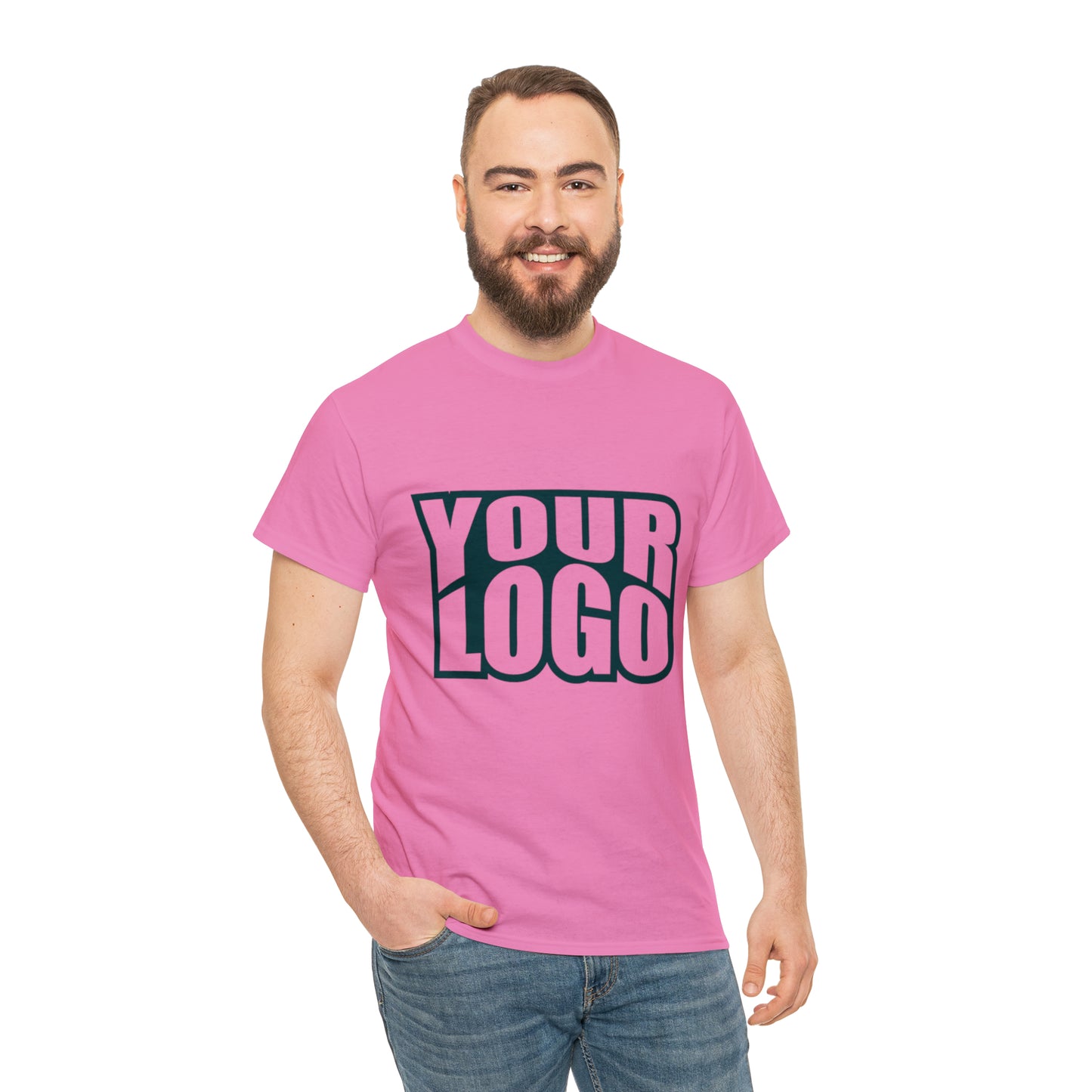 Personalize Company Logo Heavy Cotton Tee