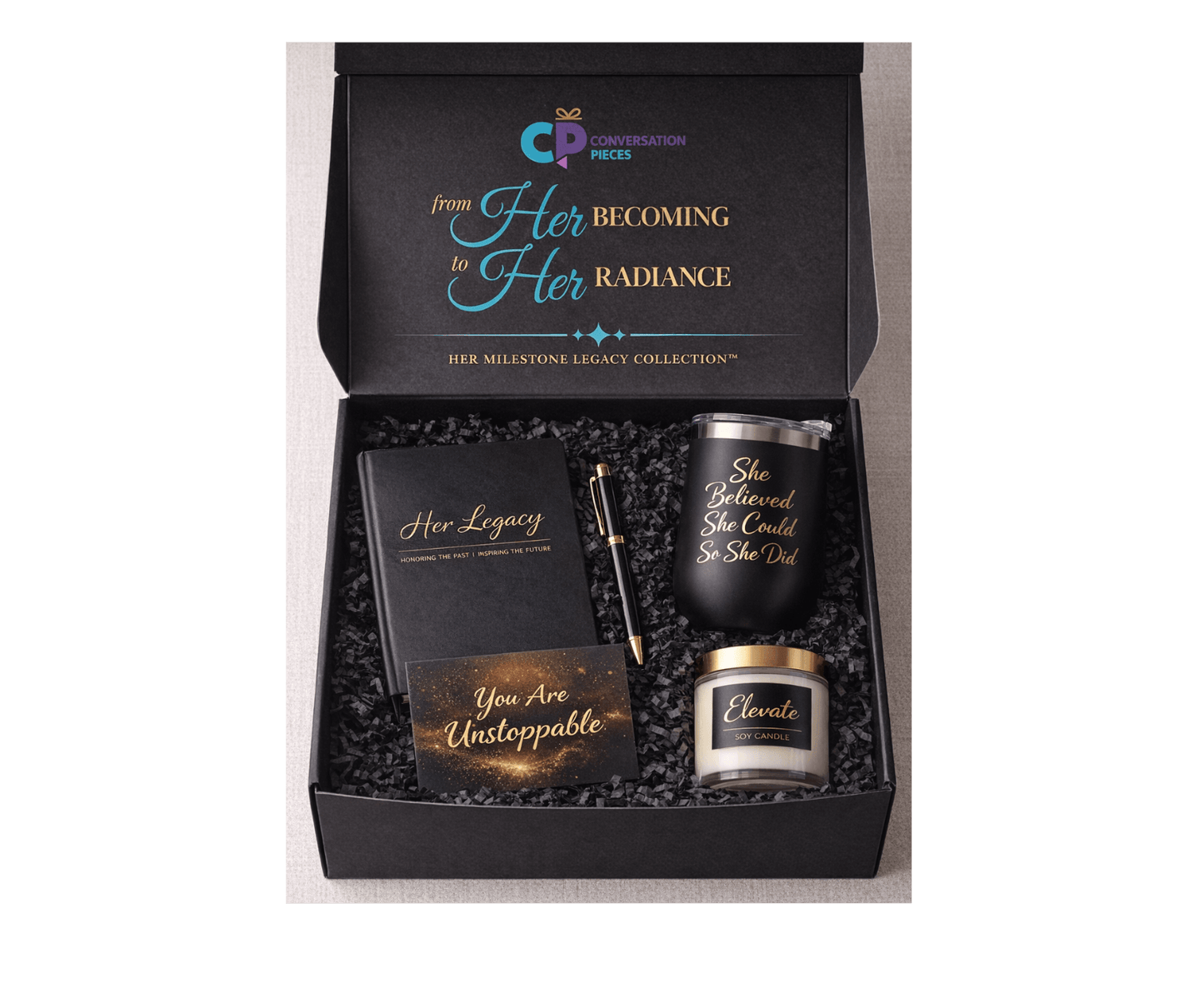 Legacy Gift Box for Women – Inspirational Journal, Tumbler & Self Care Gift Set for Birthdays, Milestones & Personal Growth