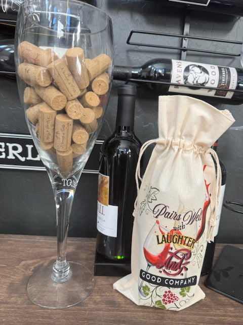 "Pairs Well with Laughter and Good Company" Wine Bag – Perfect Gift for Any Occasion