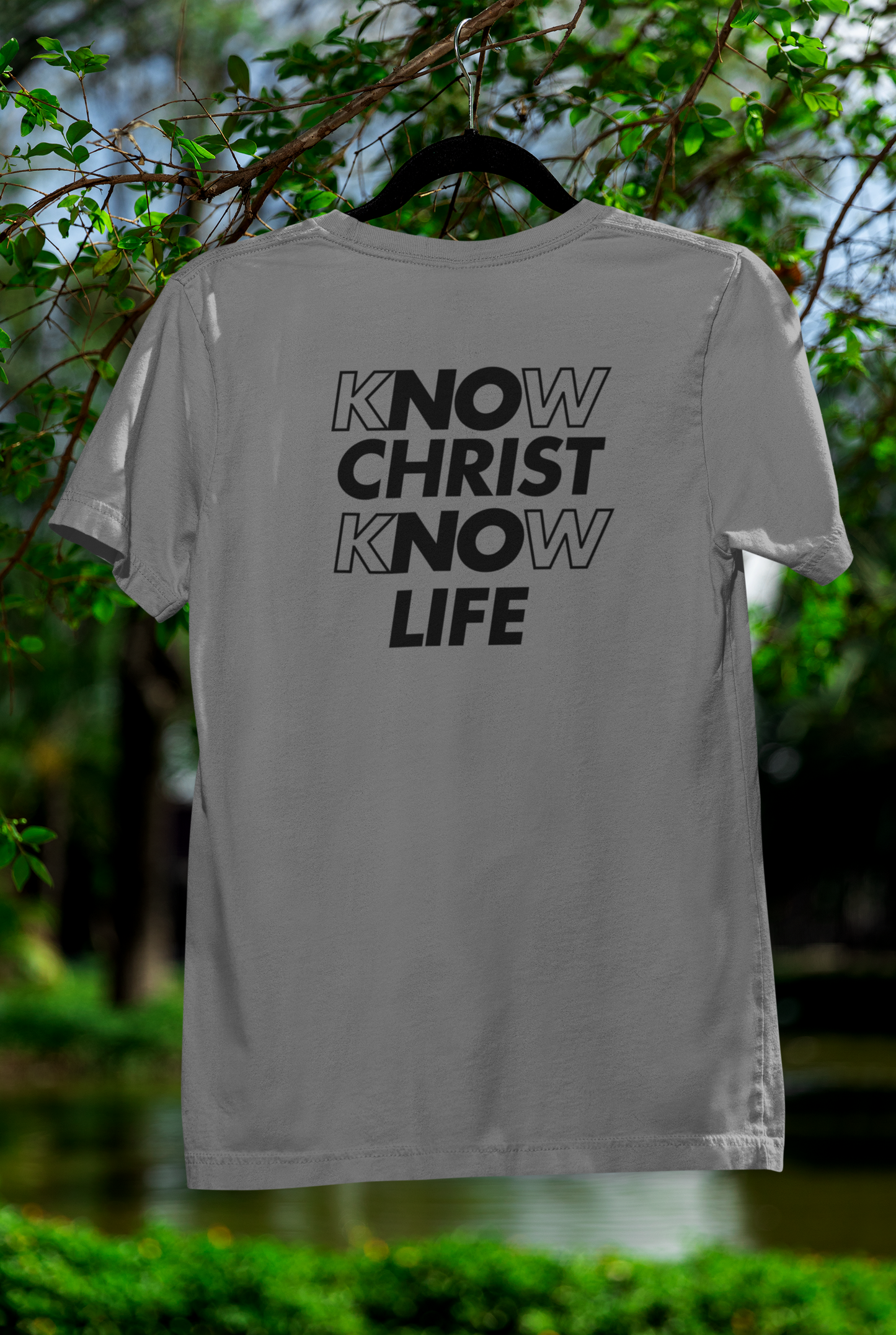 "Know Christ, Know Life" Tee – WTCWS Signature Edition in Gray