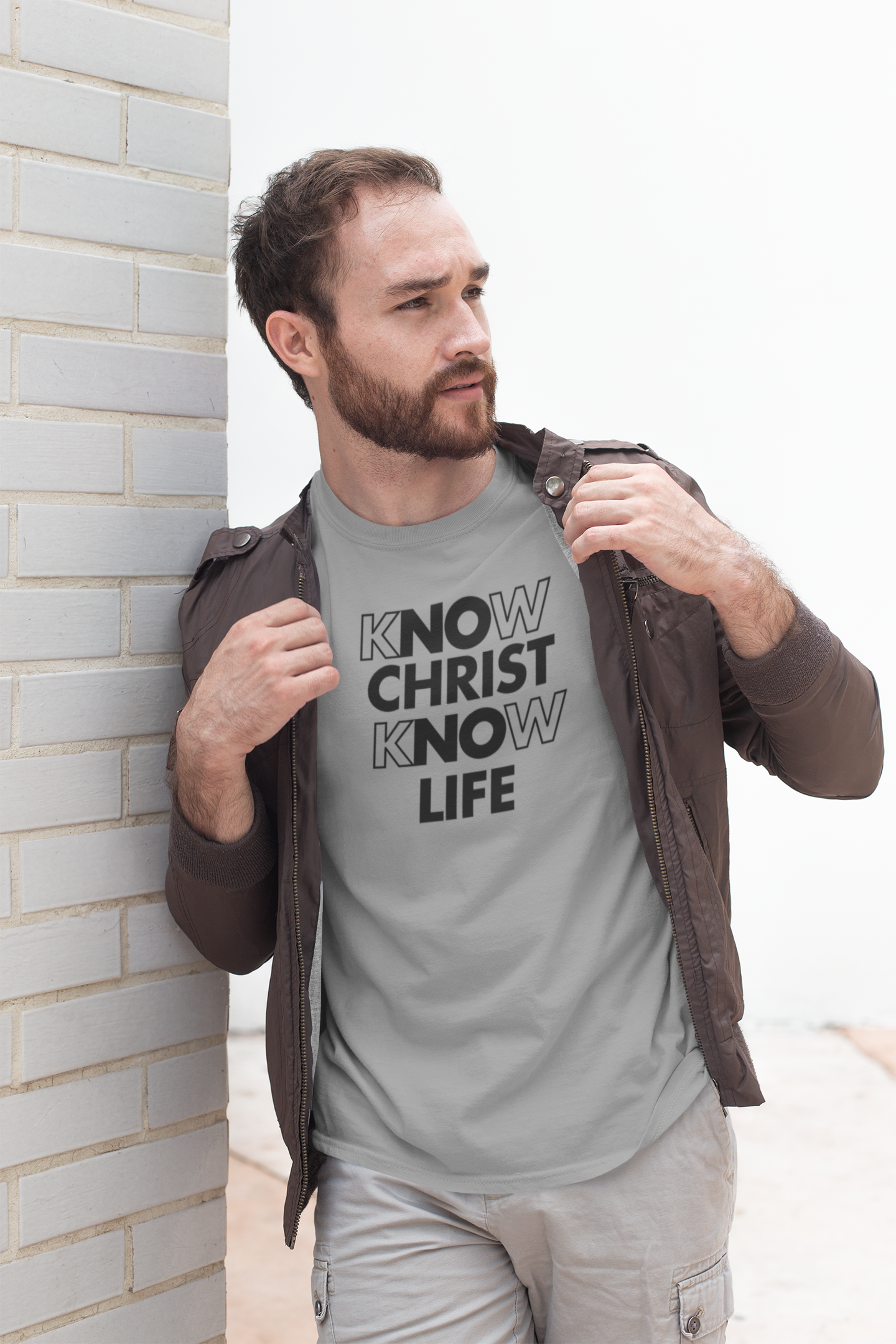 "Know Christ, Know Life" Tee – WTCWS Signature Edition in Gray