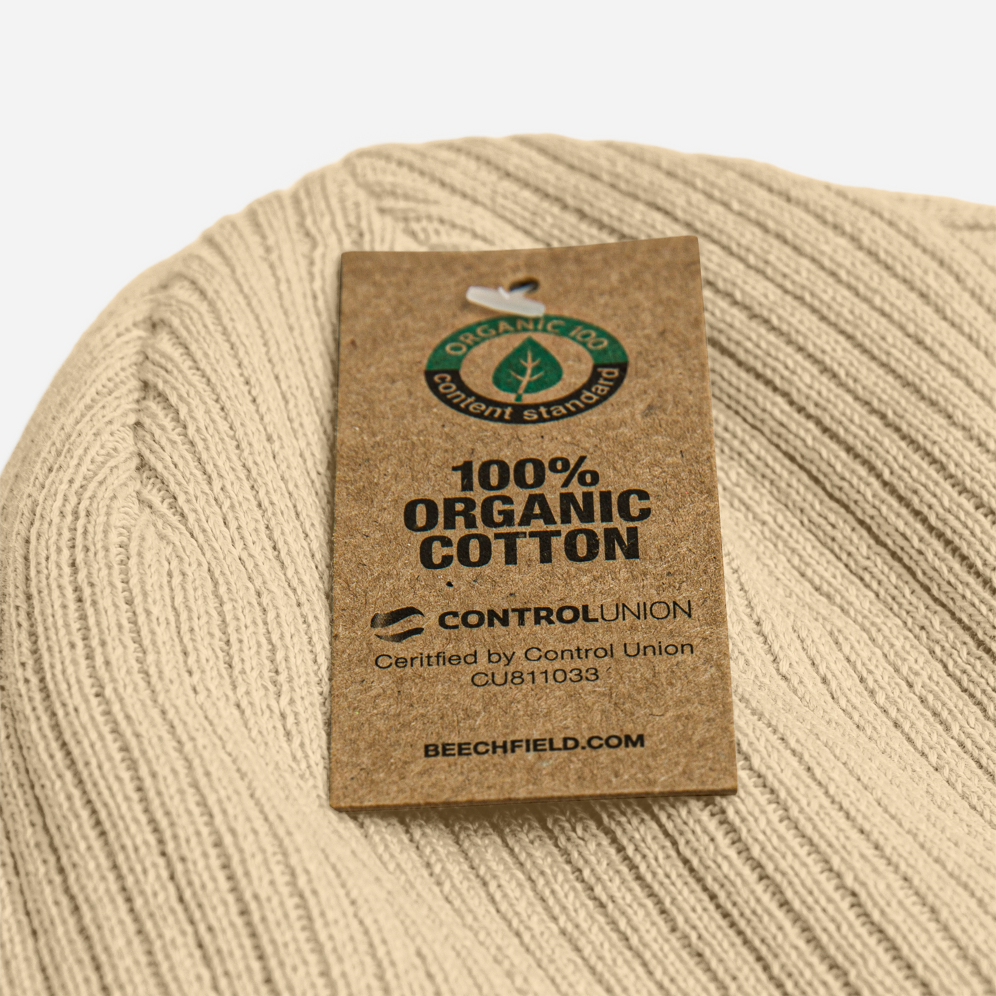 Organic ribbed beanie