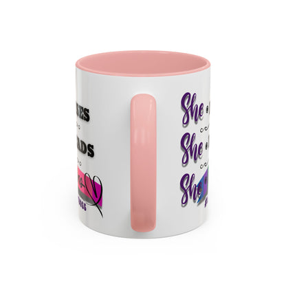 Empowering Lady Boss Coffee Mug - She Rises, She Leads, She Wins