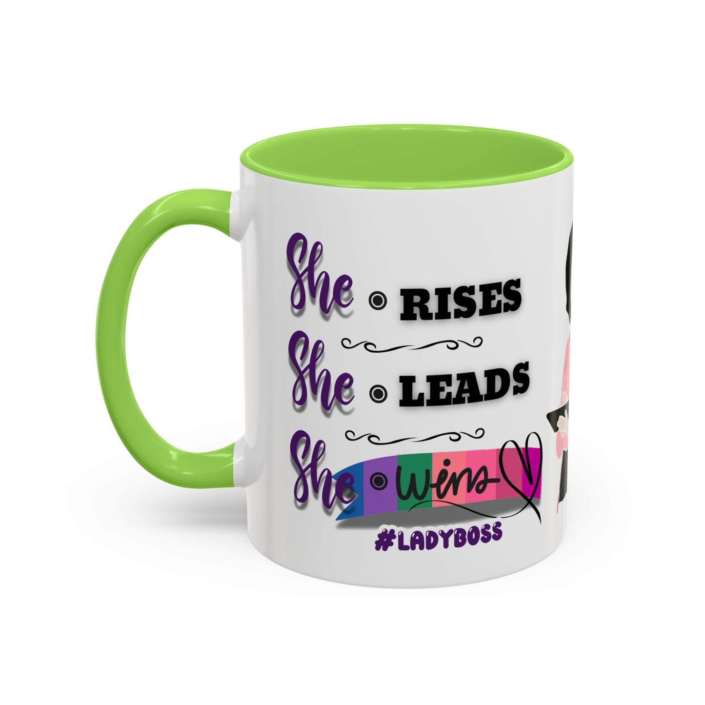 Empowering Lady Boss Mug - Colorful 11oz & 15oz Coffee Cup