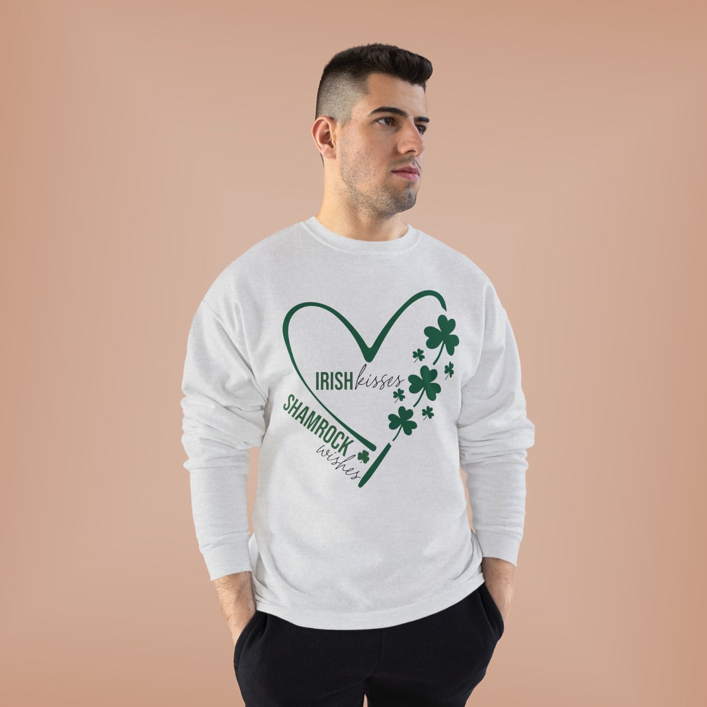 Irish Kisses Shamrock Crewneck Sweatshirt - Cozy St. Patrick's Day Apparel