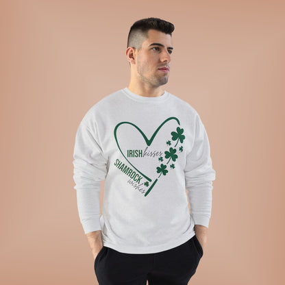 Irish Kisses Shamrock Crewneck Sweatshirt - Cozy St. Patrick's Day Apparel