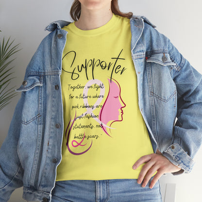 Breast Cancer supporter Unisex Heavy Cotton Tee