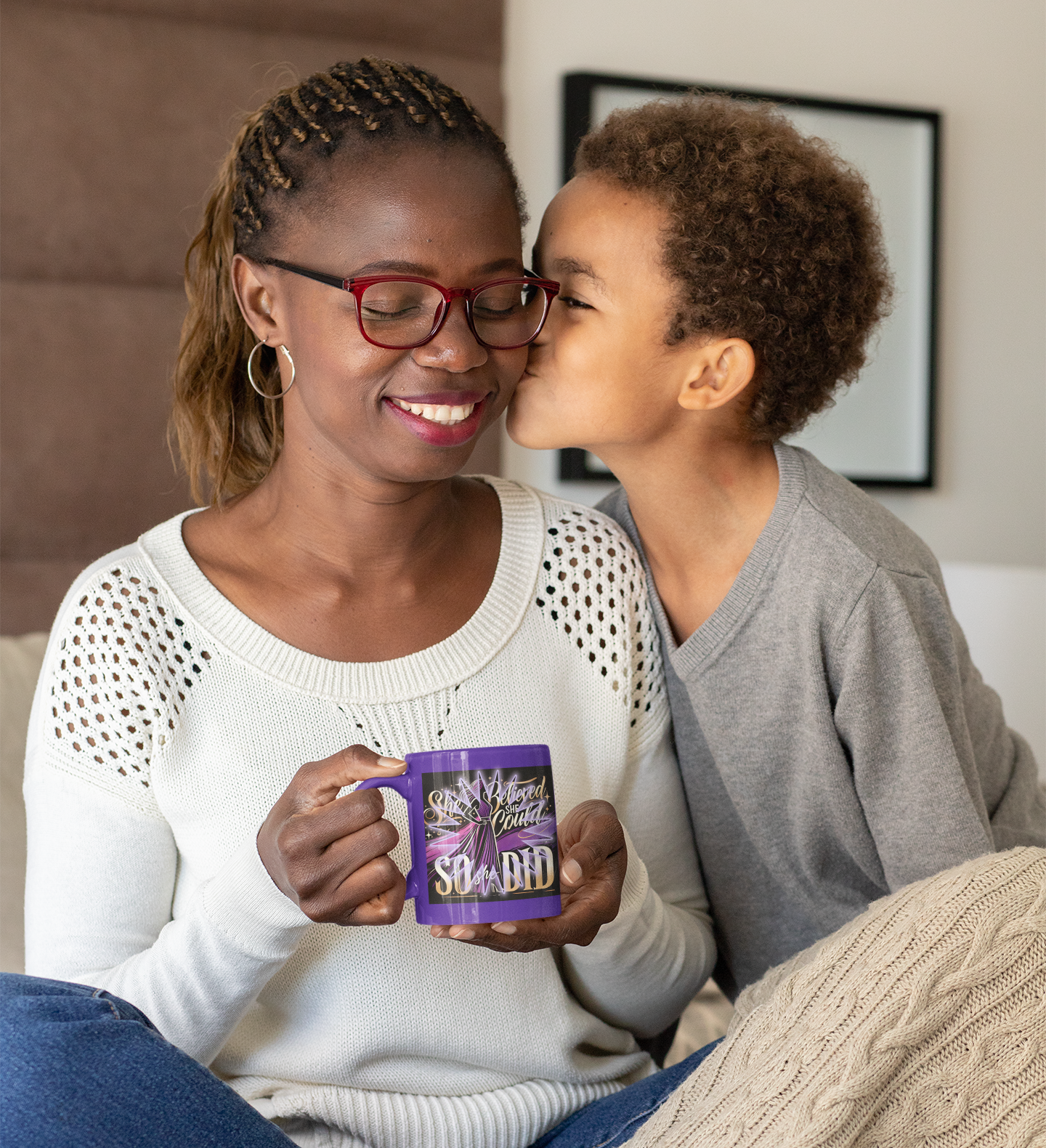 She Believed She Could, So She Did" Inspirational Coffee Mug – Motivational Gift for Women