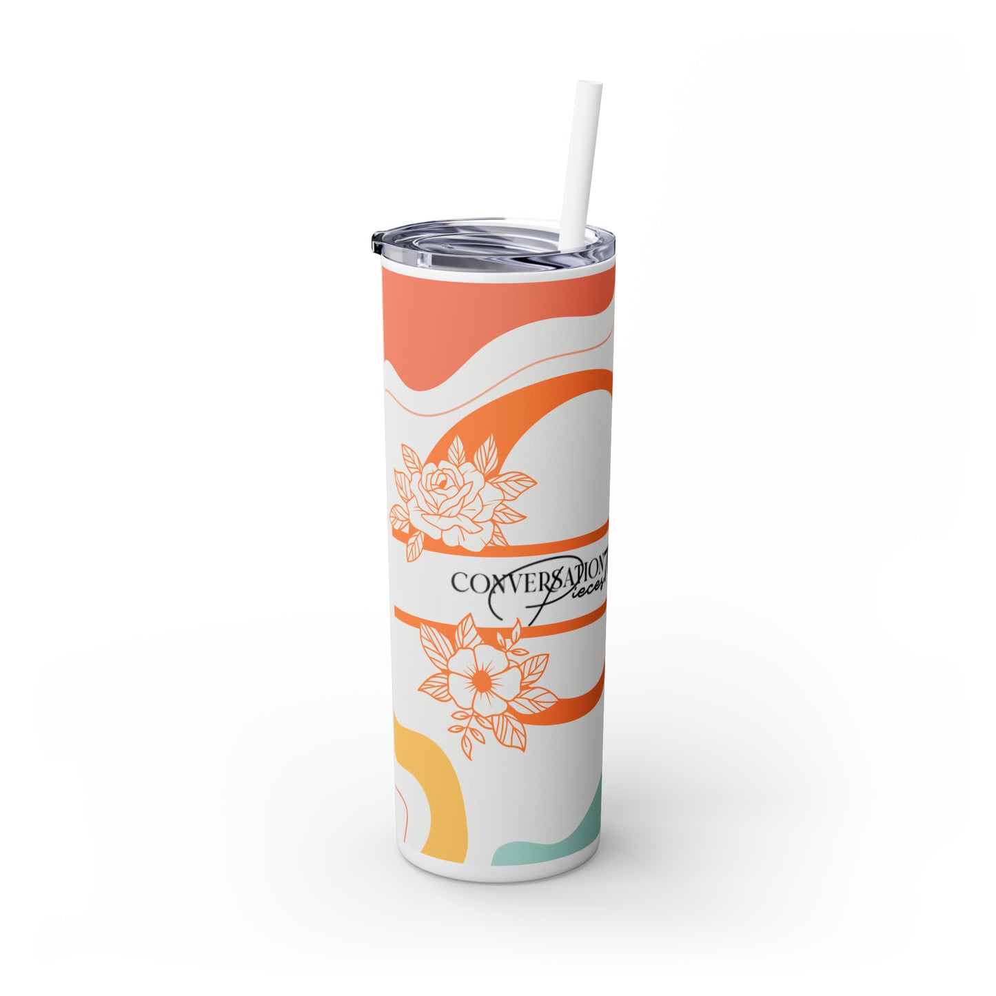 Personalized Skinny Tumbler with Straw, 20oz