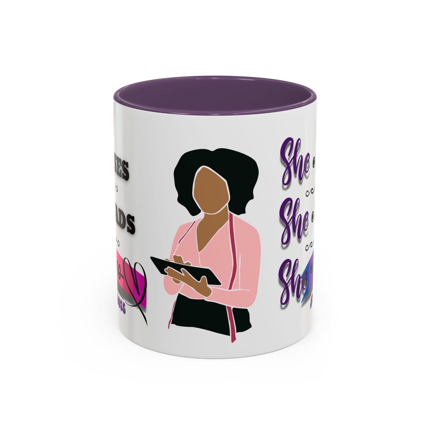 Empowering Lady Boss Coffee Mug - She Rises, She Leads, She Wins